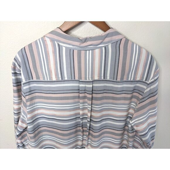 Lou & Grey Loft Coastal Beach Chic Striped Tunic Top Size Small Oversized fit B3 - Picture 7 of 8